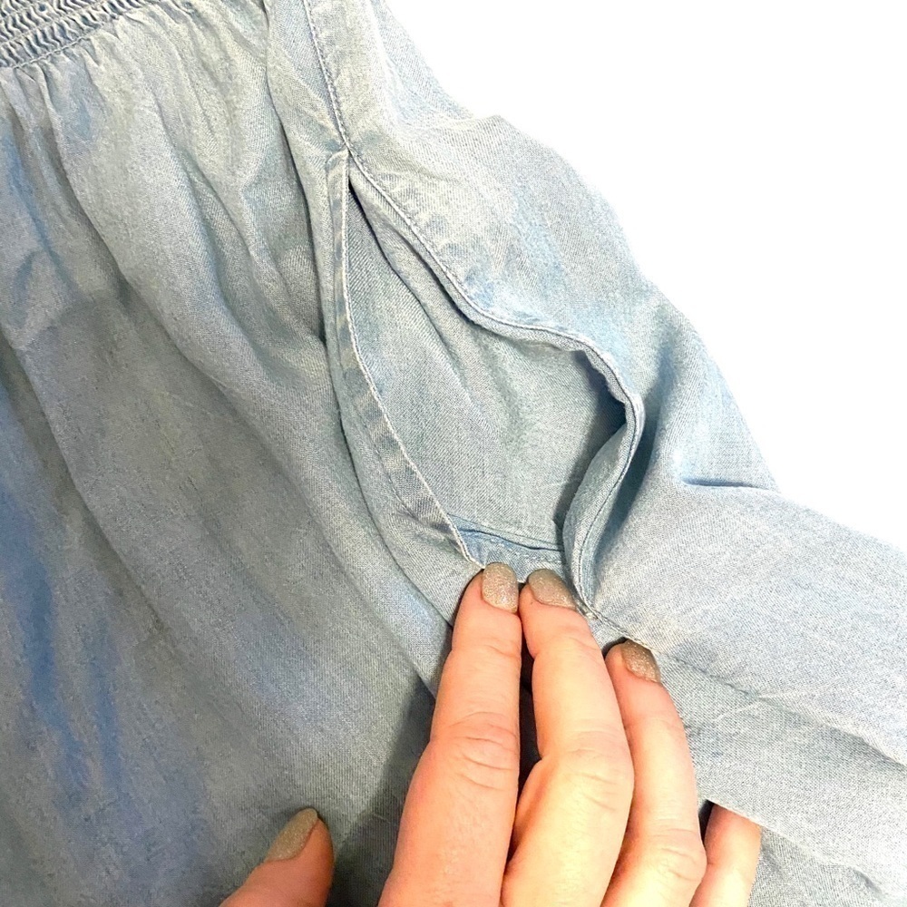 One shoulder chambray dress - Picture 5 of 8